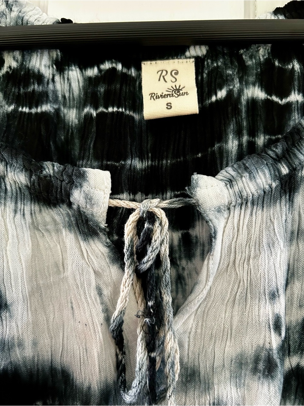 Riviera Sun Tie-Dye Blue & White Romper - Picture 3 of 5